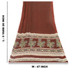 Sanskriti Vintage Sarees Brown 100% Pure Cotton Printed Sari 5+yd Craft Fabric