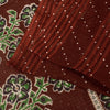 Sanskriti Vintage Sarees Brown 100% Pure Cotton Printed Sari 5+yd Craft Fabric
