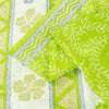 Sanskriti Vintage Sarees Indian Green Pure Cotton Printed Sari 5+yd Craft Fabric