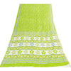 Sanskriti Vintage Sarees Indian Green Pure Cotton Printed Sari 5+yd Craft Fabric