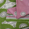Sanskriti Vintage Sarees Indian Pink Pure Cotton Printed Sari 5+yd Craft Fabric
