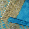 Sanskriti Vintage Sarees Indian Blue Pure Cotton Printed Sari 5+yd Craft Fabric
