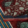 Sanskriti Vintage Sarees Red Pure Cotton Floral Printed 5+yd Sari Craft Fabric