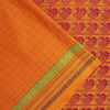 Sanskriti Vintage Sarees Yellow Pure Cotton Indian Ilkal Peacock Handwoven 5+YD