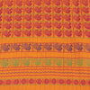 Sanskriti Vintage Sarees Yellow Pure Cotton Indian Ilkal Peacock Handwoven 5+YD