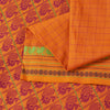 Sanskriti Vintage Sarees Yellow Pure Cotton Indian Ilkal Peacock Handwoven 5+YD