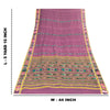 Sanskriti Vintage Sarees Purple Ikat Handwoven Odisha 100% Pure Cotton 5+YD Sari