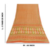 Sanskriti Vintage Sarees Saffron 100%Pure Cotton Floral Printed 5+YD Indian Sari