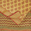 Sanskriti Vintage Yellow Sarees Pure Cotton Hand Block Printed Floral 5+YD Sari