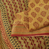 Sanskriti Vintage Yellow Sarees Pure Cotton Hand Block Printed Floral 5+YD Sari