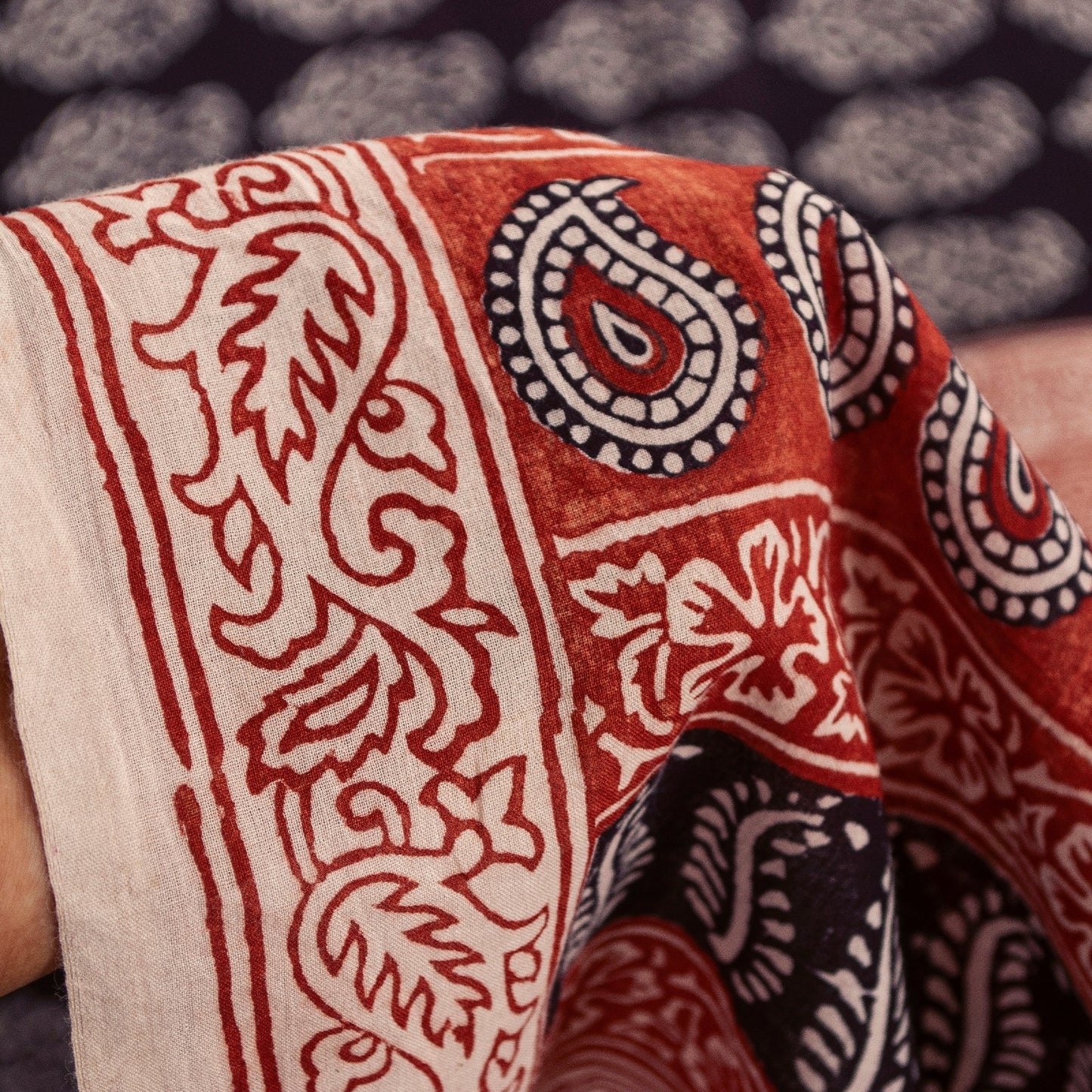 Sanskriti Vintage Sarees Brown 100%Pure Cotton Hand Block Print Floral 5+YD Sari