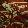 Sanskriti Vintage Sarees Brown 100%Pure Cotton Hand Block Print Floral 5+YD Sari