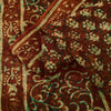 Sanskriti Vintage Sarees Brown 100%Pure Cotton Hand Block Print Floral 5+YD Sari