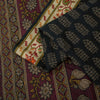 Sanskriti Vintage Sarees Black Pure Cotton Hand Block Print & Woven 5+YD Sari