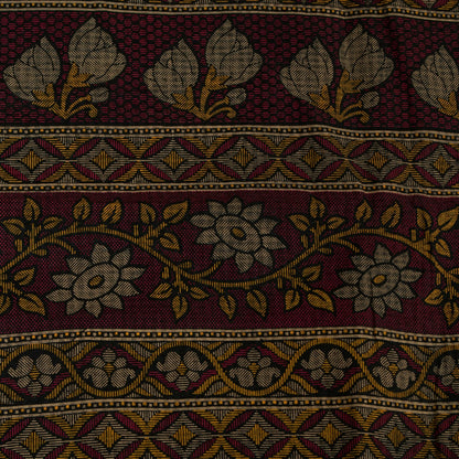 Sanskriti Vintage Sarees Black Pure Cotton Hand Block Print & Woven 5+YD Sari