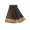 Sanskriti Vintage Sarees Black Pure Cotton Hand Block Print & Woven 5+YD Sari