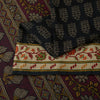Sanskriti Vintage Sarees Black Pure Cotton Hand Block Print & Woven 5+YD Sari