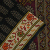 Sanskriti Vintage Sarees Black Pure Cotton Hand Block Print & Woven 5+YD Sari