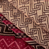 Sanskriti Vintage Sarees Brown Pure Cotton Geometric Print 5+YD Sustainable Sari