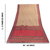 Sanskriti Vintage Sarees Brown Pure Cotton Geometric Print 5+YD Sustainable Sari