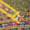 Sanskriti Vintage Sarees GreenIkat Handwoven Odisha Pure Cotton Sari 5+yd Fabric