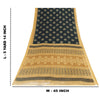 Sanskriti Vintage Sarees Black Pure Cotton Print Woven Border Sari 5+yd Fabric