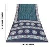 Sanskriti Vintage Sarees Blue 100% Pure Cotton Batik Work Sari 6+yd Craft Fabric