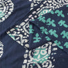 Sanskriti Vintage Sarees Blue 100% Pure Cotton Batik Work Sari 6+yd Craft Fabric