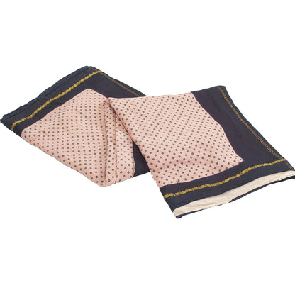 Sanskriti Vintage Sarees Pink & Purple Pure Cotton Print & ZariWoven 5+yd Fabric