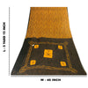Sanskriti Vintage Sarees Black & Yellow Pure Cotton Print Sari 5+yd Craft Fabric