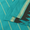 Sanskriti Vintage Sarees Green Pure Cotton Woven Printed Sari 5+yd Craft Fabric