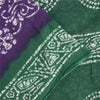 Sanskriti Vintage Sarees Purple & Green Pure Cotton Batik Print Sari 5+yd Fabric