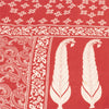 Sanskriti Vintage Sarees Indian Red Pure Cotton Printed Sari 5+yd Craft Fabric