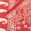 Sanskriti Vintage Sarees Indian Red Pure Cotton Printed Sari 5+yd Craft Fabric