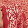 Sanskriti Vintage Sarees Indian Red Pure Cotton Printed Sari 5+yd Craft Fabric
