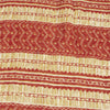 Sanskriti Vintage Sarees Cream & Red Pure Cotton Printed Sari 5+yd Craft Fabric