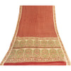 Sanskriti Vintage Sarees Indian Red Pure Cotton Printed Sari 5+yd Craft Fabric