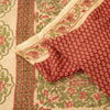 Sanskriti Vintage Sarees Indian Red Pure Cotton Printed Sari 5+yd Craft Fabric
