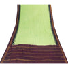 Sanskriti Vintage Sarees Green & RedPure Cotton Printed & Zari Woven 5+yd Fabric