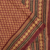 Sanskriti Vintage Sarees Brown Pure Cotton Geometric Printed Sari 5+yd Fabric