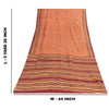 Sanskriti Vintage Sarees Brown Pure Cotton Geometric Printed Sari 5+yd Fabric
