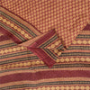 Sanskriti Vintage Sarees Brown Pure Cotton Geometric Printed Sari 5+yd Fabric