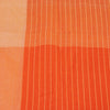 Sanskriti Vintage Sarees Orange & Peach Pure Cotton Check Lines Woven 6+yd Sari