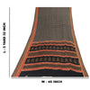 Sanskriti Vintage Sarees Black Pure Cotton Hand Block Floral Printed 5+yd Sari