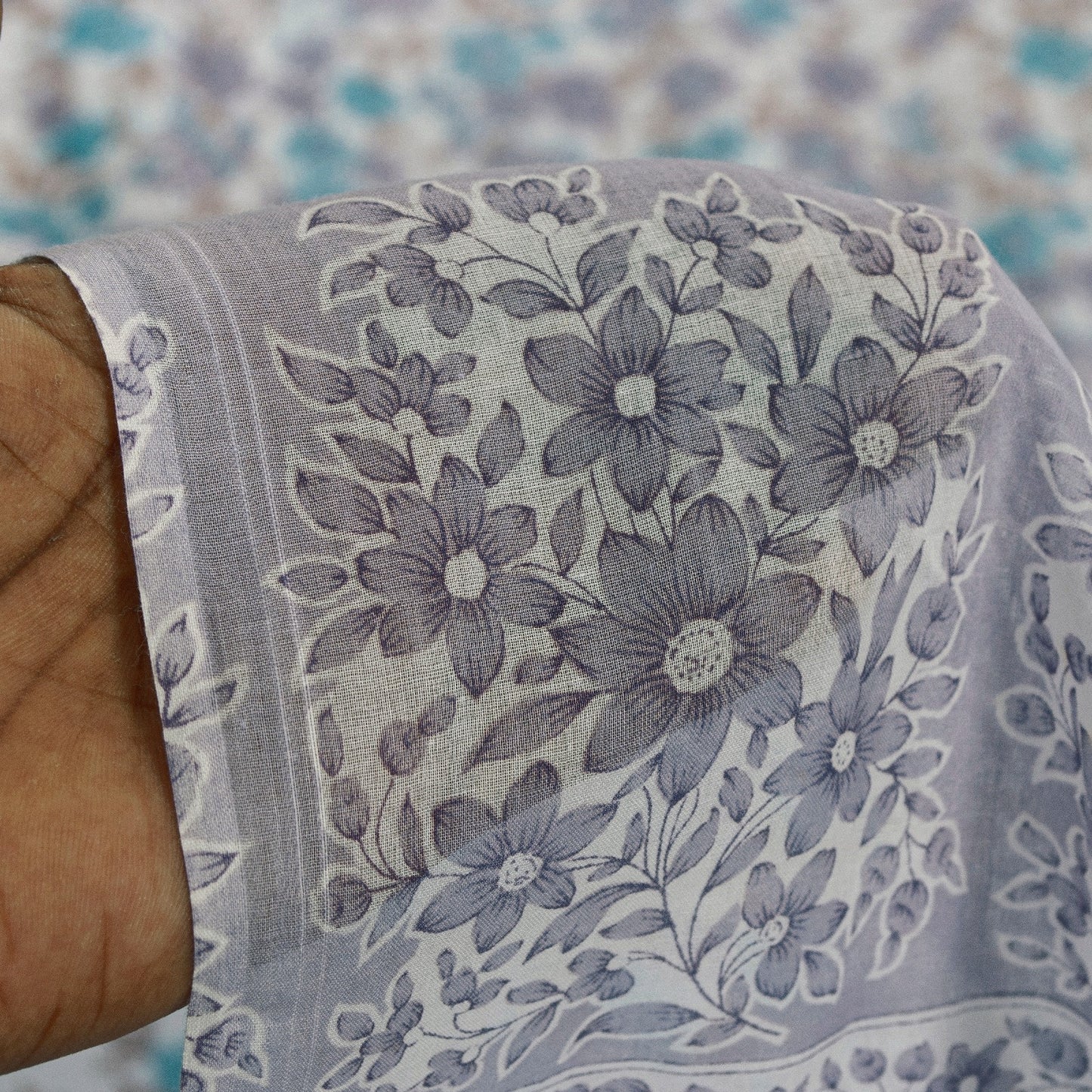 Sanskriti Vintage Sarees White Pure Cotton Floral Printed 5+yd Sari Craft Fabric