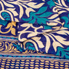Sanskriti Vintage Sarees Blue Pure Cotton Floral Print Sustainable Fabric Sari