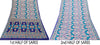 Sanskriti Vintage Sarees Blue Pure Cotton Floral Print Sustainable Fabric Sari
