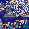Sanskriti Vintage Sarees Blue Pure Cotton Floral Print Sustainable Fabric Sari