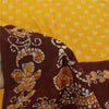 Sanskriti Vintage Sarees Yellow Pure Cotton BatikWork 5+yd Heritage Textile Sari