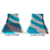 Sanskriti Vintage Sarees Blue & Ivory Pure Cotton Printed Sari 5+yd Craft Fabric